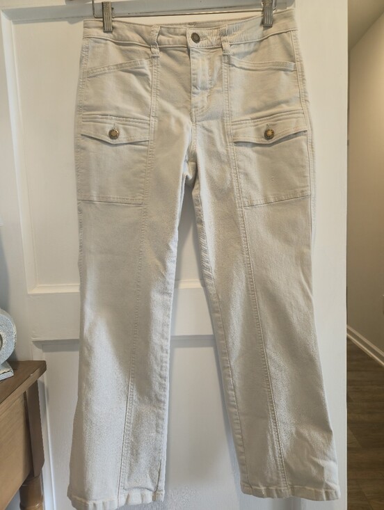 Belle by Kim Gravel Denim - Belle by Kim Gravel Cream Women's Casual Stretch Jeans